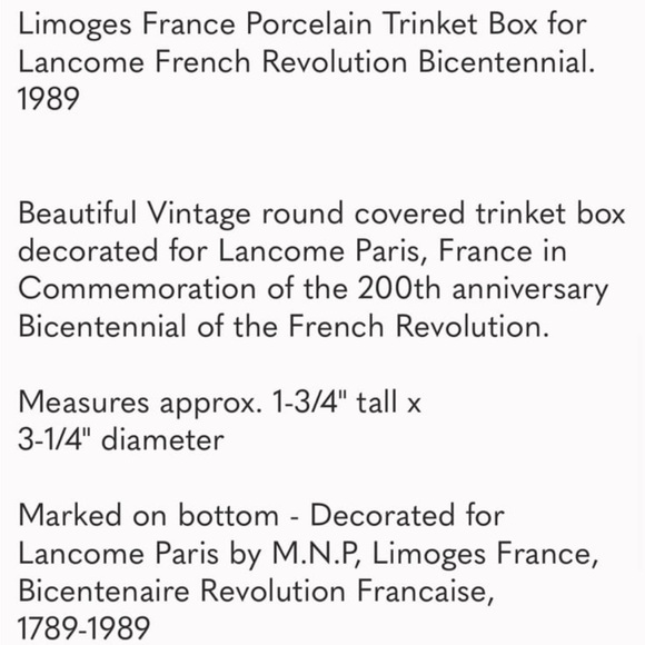 Limoges France French Revolution bicentennial trinket box - Picture 6 of 7